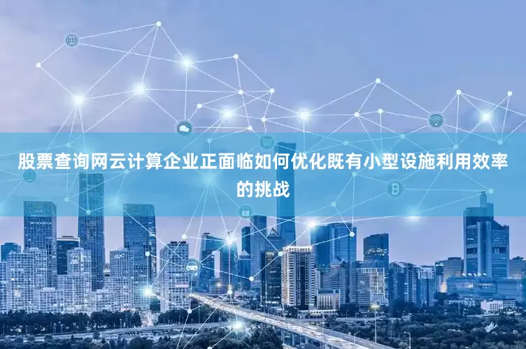 股票查询网云计算企业正面临如何优化既有小型设施利用效率的挑战